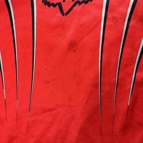 FOX Racing Strafer Long Sleeve Jersey Kids L Red Black Padded Elbows SEE PICS - Picture 6 of 9