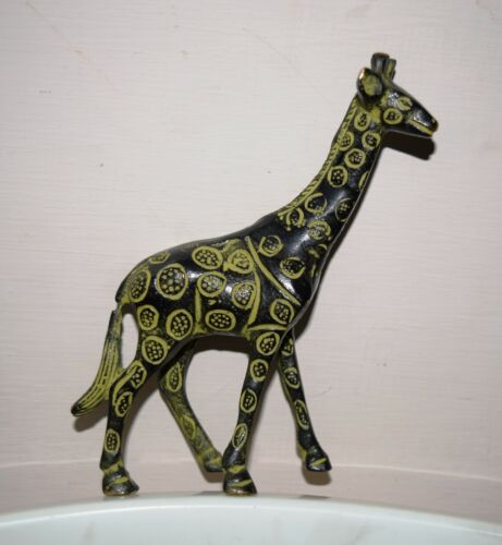 Messing Handgefertigt Tier Statue Giraffe Form Tisch Dekor Prunkstück Ware RO14