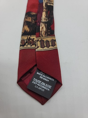 Vintage Norman Rockwell Santa Making a List Weihnachten rote Krawatte Seide 1994 - Bild 3 von 3