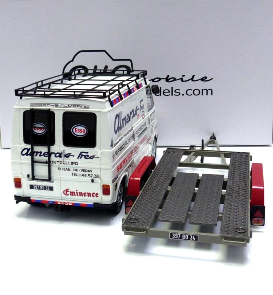 Citroen C35 Almeras Servizio + Car-Trailer Rallye De Portugal 1981 1:18 OT374 - Immagine 2 di 4