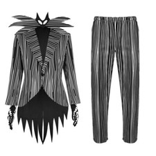 The Nightmare Before Christmas Cosplay Jack Skelington Uniform Jacket Pants