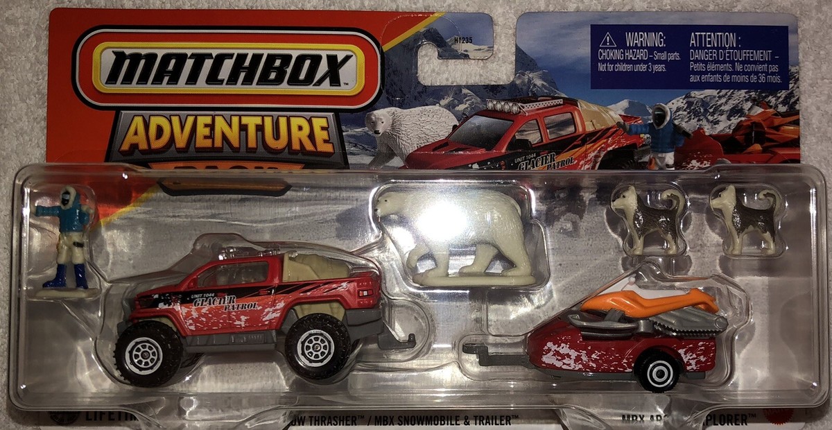 Matchbox Adventure Pack MBX ARCTIC EXPLORER WITH SNOW THRASHER