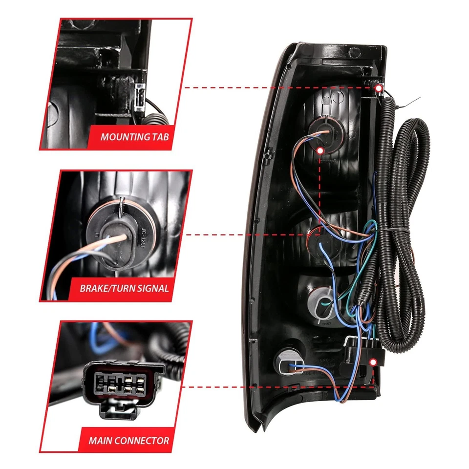 Задние фонари Anzo, США 311302 подходят для Chevrolet Silverado 1500 - Изображение 3 из 4