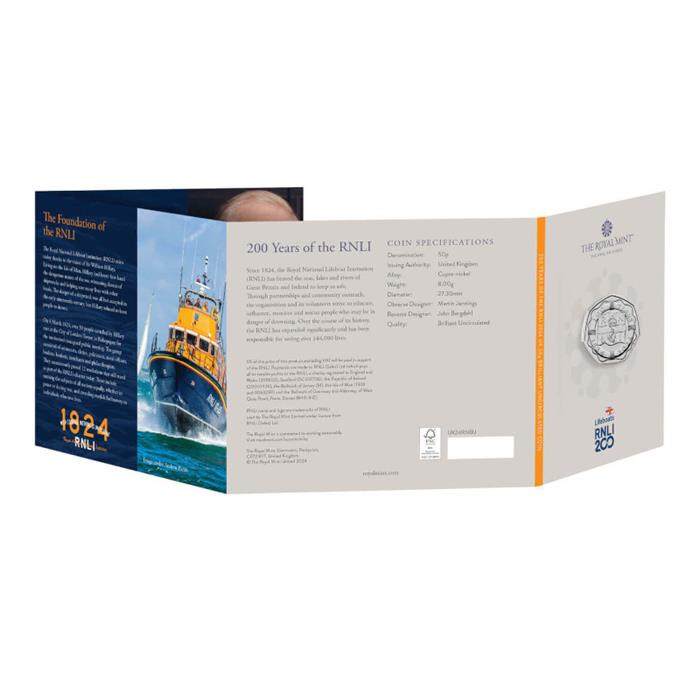 2024 United Kingdom 50p BU Coin Royal National Lifeboat Institution RNLI 200 Yrs