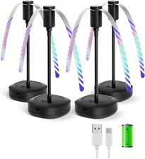 4 Pack Food Table Fan, 2000Mah USB Powered Rechargeable Food Fan, Portable Fa...