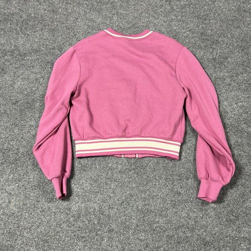 Victoria's Secret PINK Sweater Womens M Pink Sport Class Cardigan Varsity - Picture 10 of 10