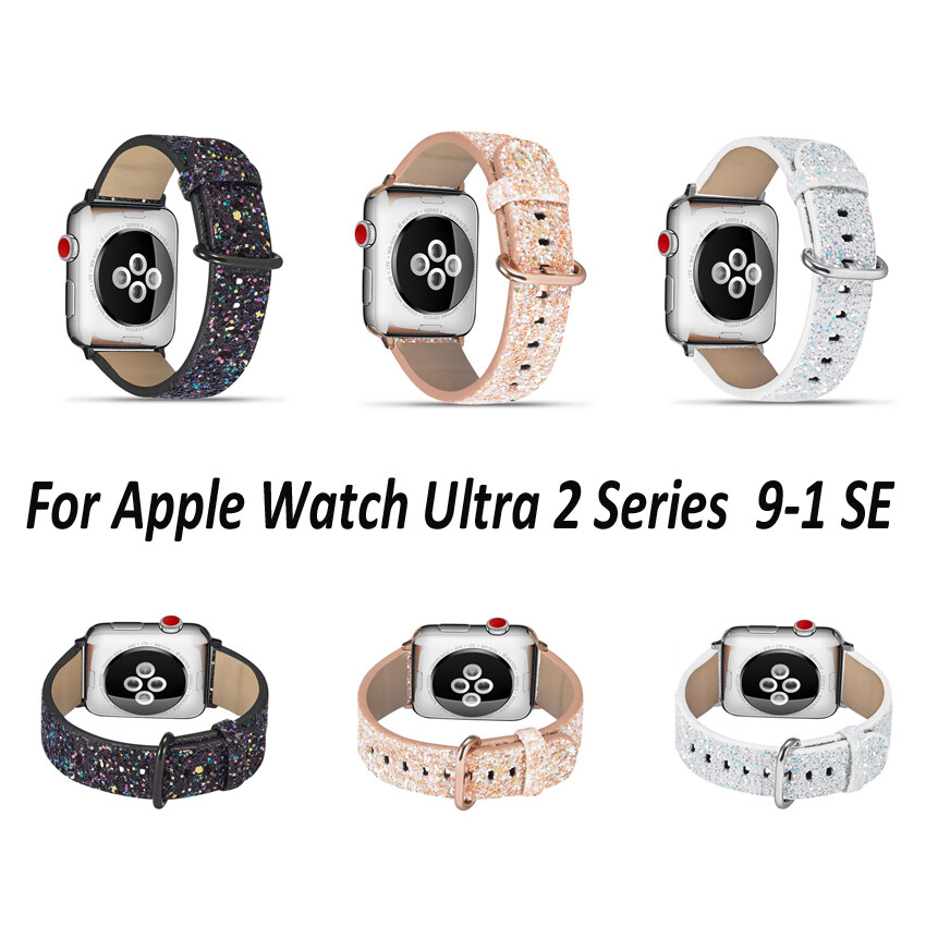 For Apple Watch Ultra 2 Series 9 8 7 6 5 4 3 Replacement Leather Band Strap-image