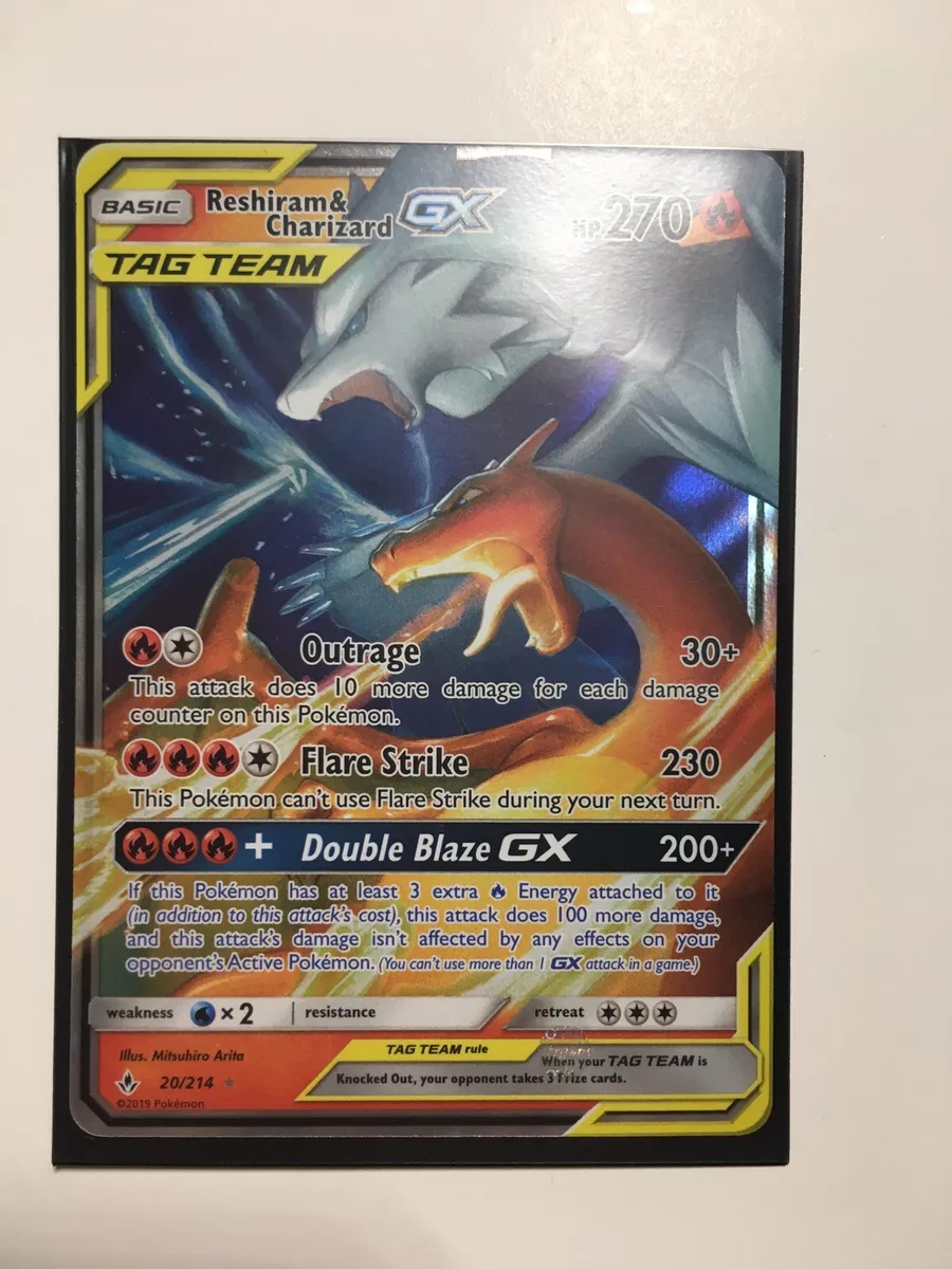 Reshiram & Charizard GX - 20/214 - PSA 9 MINT - Ultra Rare