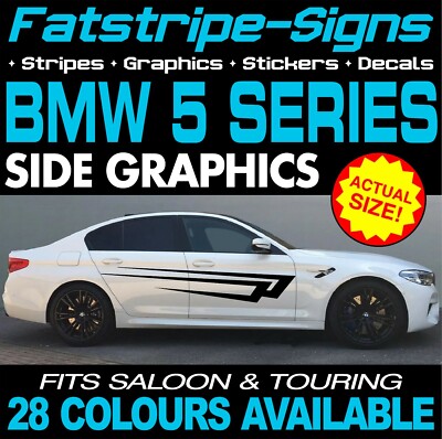 to fit BMW 5 SERIES GRAPHICS STRIPES STICKERS DECALS M5 GT M SPORT SALOON 520d