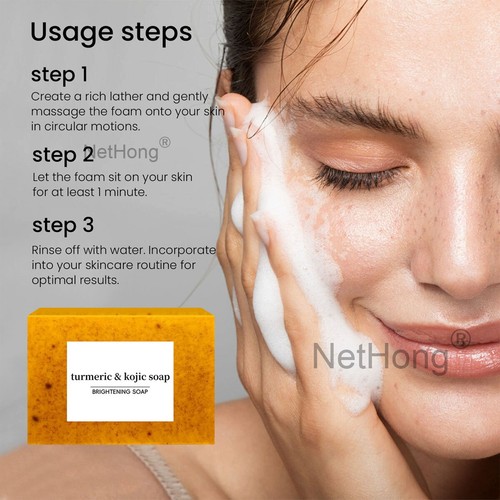 Aufhellung Kurkuma Gesichts seife Handgemachte Seife for Hautpflege Brightening - Bild 10 von 12