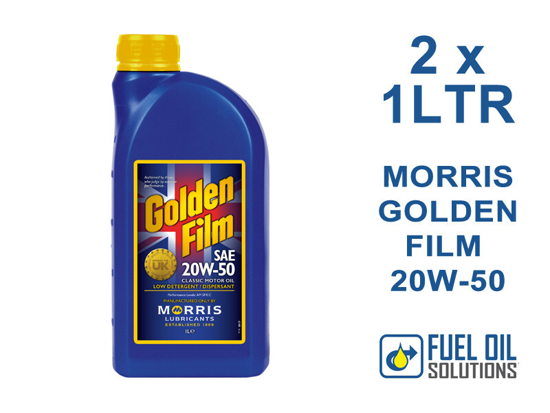 Morris Golden Film SAE 20W-50 Classic Motor Oil - x2 1LTR
