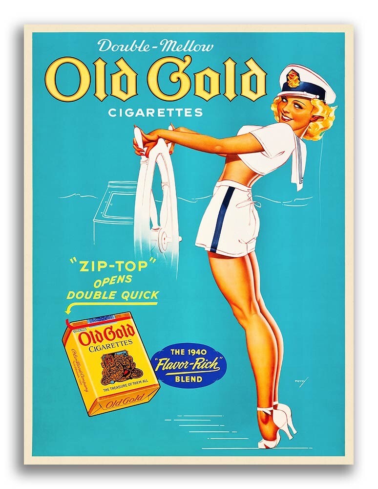 Petty Girl Sailor - 1930s VIntage Style Cigarrette Advertising