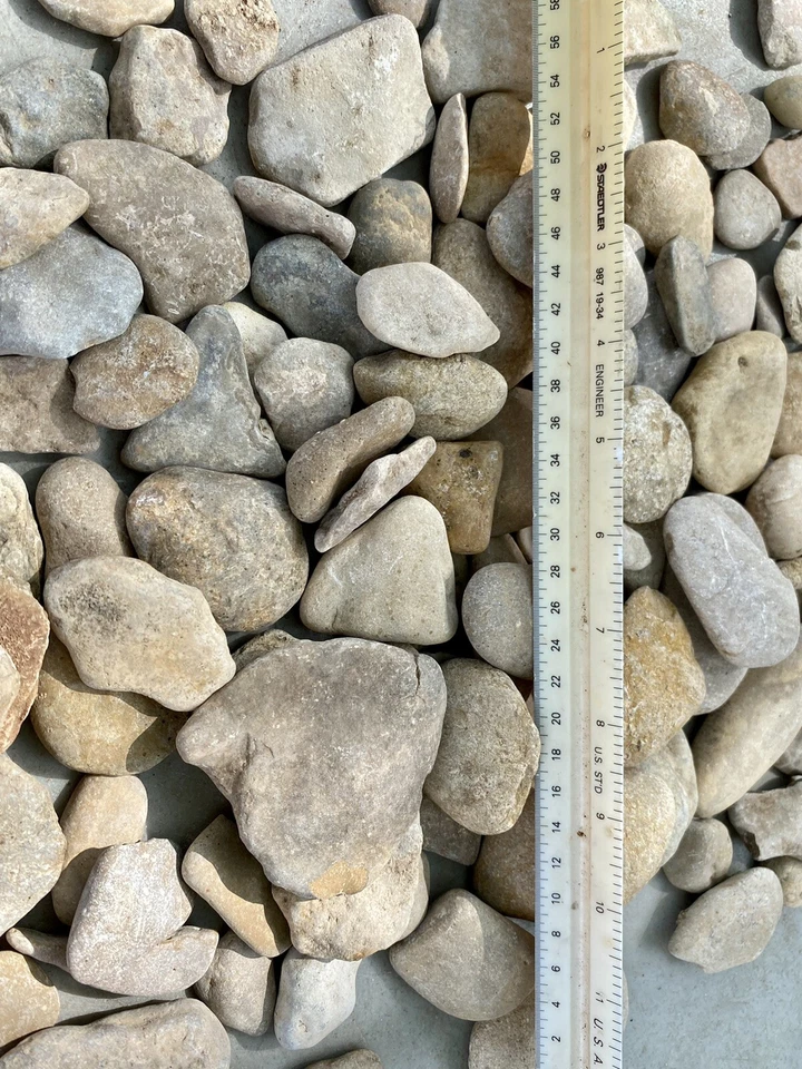 6 libras natural plana TX Creek Found Rocks rocha decorativa plana aquário-terrário - Imagem 4 de 4