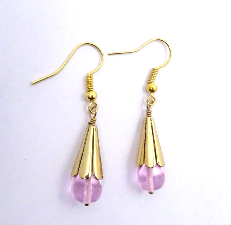 Pilgrim Damen Ohrhänger 16 Karat vergoldet 45 mm rosa Kristall Trendig & Chic - Bild 3 von 3