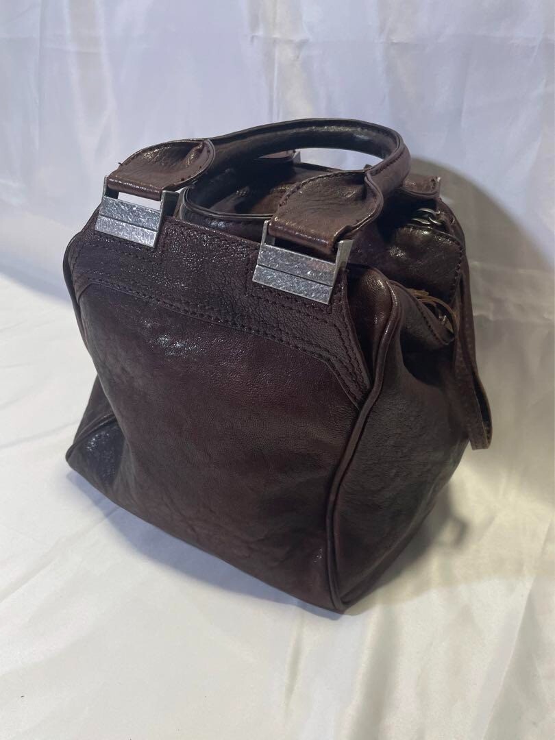 DIESEL Archive 2000s Brown Leather Handbag | Y2K Mode Tote