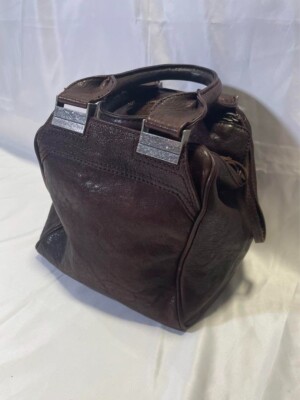 DIESEL Archive 2000s Brown Leather Handbag | Y2K Mode Tote