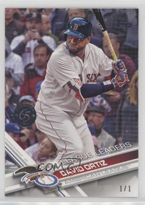 2017 Topps Transcendent Party 65th Anniversary Stamp 1/1 David Ortiz HOF uk2
