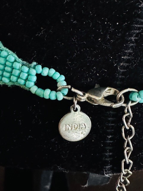 Beaded Long Multi Strand Waterfall Statement Neck… - image 7