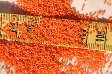 Antique Micro French 20/0 Glass Seed Beads Opaque Salmon Craft Jewelry 10grams