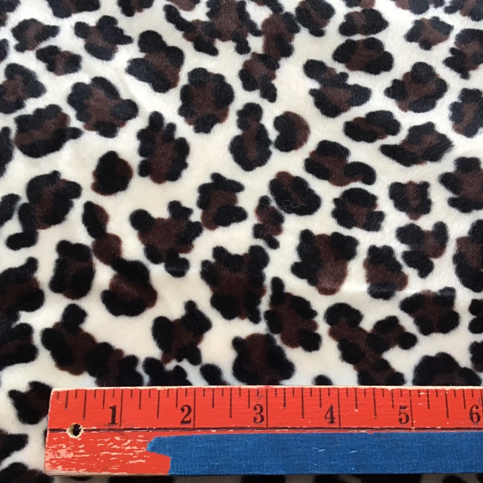 Tela de felpa de terciopelo estampado animal gato grande leopardo guepardo 1 yarda x 60" de ancho africano Foto 2 de 2