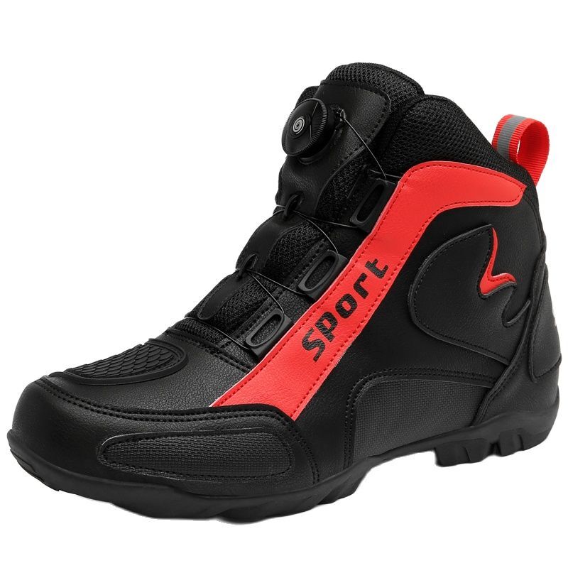 High Top Motorcycle Racing Boots MTB Cycling Shoes Men's Road Motorbike Sneakers
