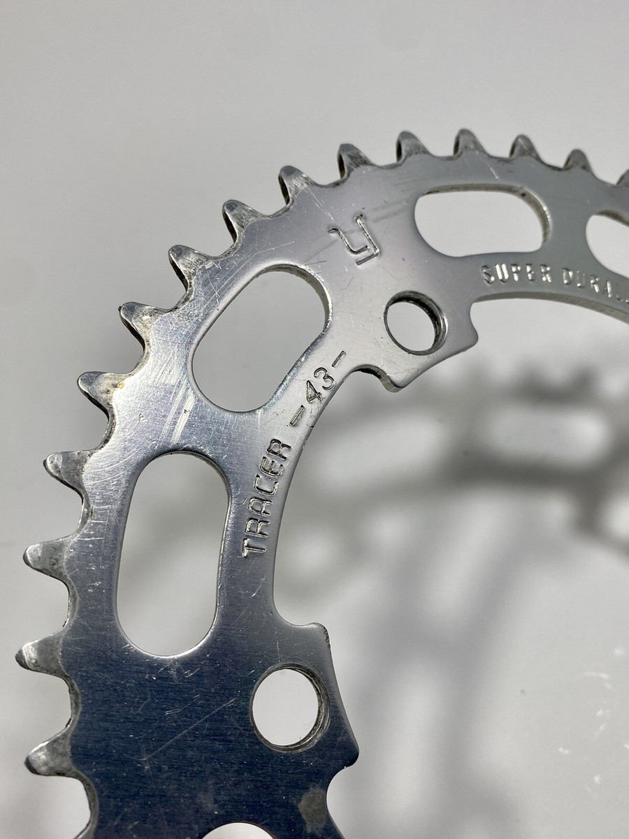 Vintage Tracer Super Duralumin 43 Tooth Chainring Old School Vintage Tracer Super Duralumin 43 Tooth Chainring Old School