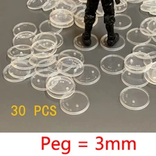 【Peg is 3mm】Lot 30 pcs Display Stands BASE Fits 6'' Action Figure Toy gifts Lot