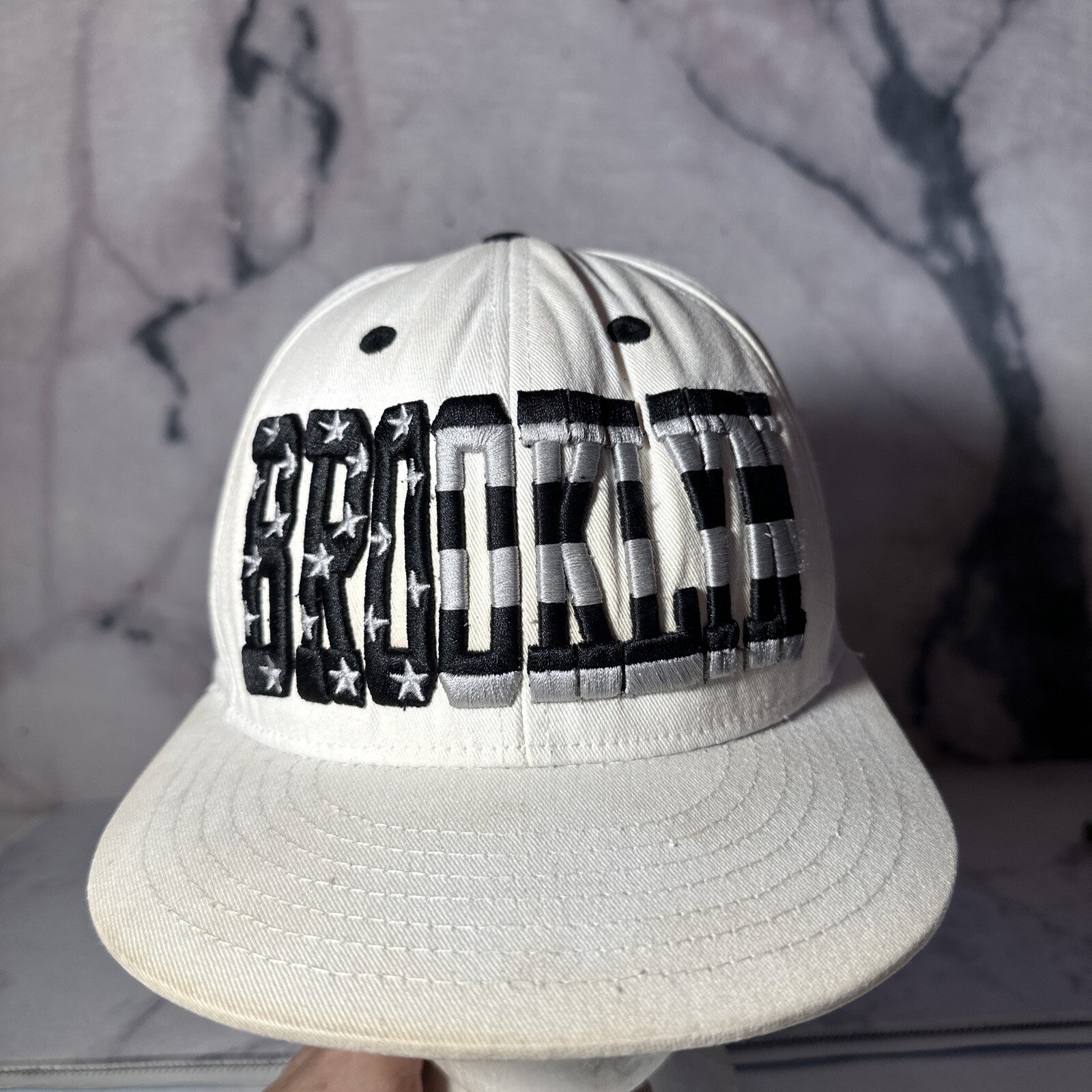 Brooklyn US Flag Hat by Carbon Elements Black & W… - image 1