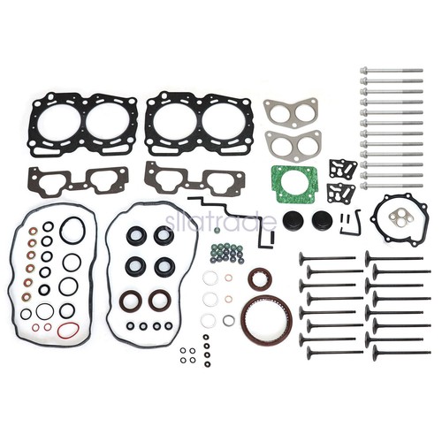 Head Gasket Set W/Bolts & Intake Exhaust Valves Fit 04-11 Subaru Forester 2.5L - Picture 2 of 6
