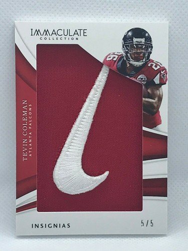 2018 Immaculate TEVIN COLEMAN WORN NIKE SWOOSH INSIGNIAS JERSEY PATCH 5/5