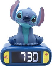 Stitch Glow-in-the-Dark Alarm Clock, LCD Back...
