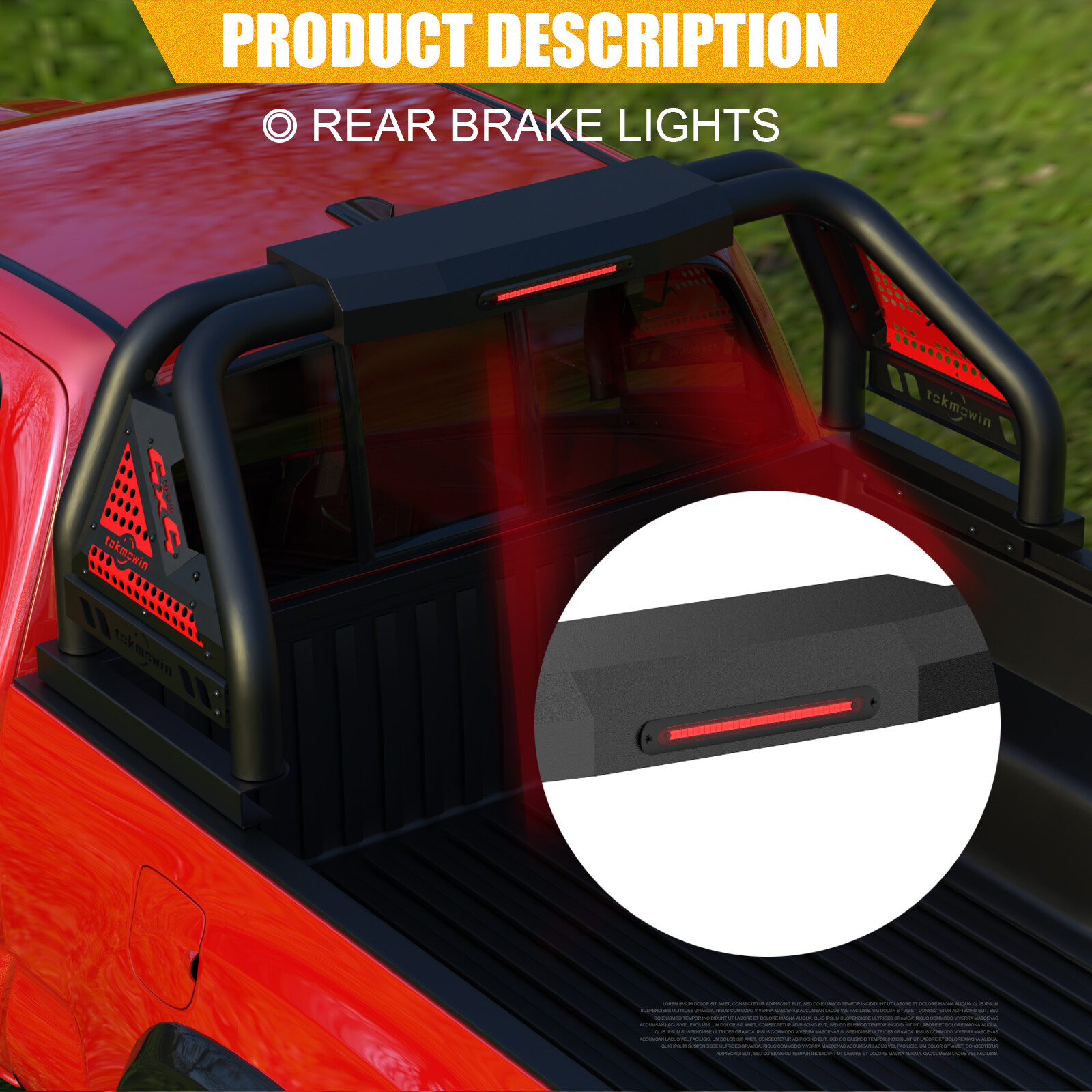 Adjustable Truck Bed Chase Rack Roll Bar For F150 Silverado Ram Tundra Tacoma