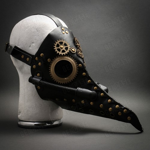 Plague Doctor Steampunk Long BirdNose Halloween Adult Cosplay Costume Party Mask - Picture 111 of 138