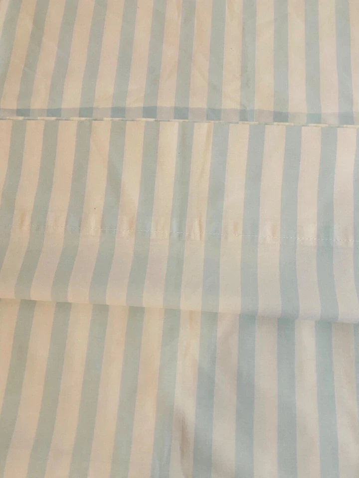 Sábana plana Martha Stewart Candy Stripes Queen verde/marfil Foto 4 de 4