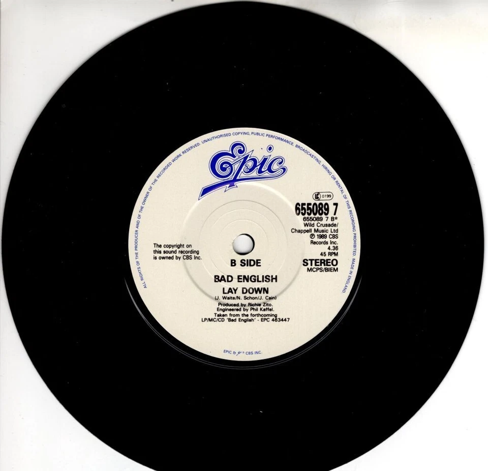 Bad English - Forget Me Not - 1989 - Epic 655089 - EX/VG+ - Image 4 of 4