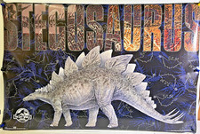 ROLLED 1997 JURASSIC PARK LOST WORLD STEGOSAURUS GLOW IN THE DARK POSTER OSP P2