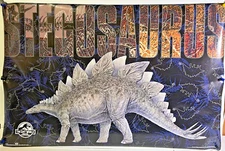 ROLLED 1997 JURASSIC PARK LOST WORLD STEGOSAURUS GLOW IN THE DARK POSTER OSP P2