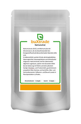 2x 500g | Natriumcitrat E331 | TNC Trinatriumcitrat | pur Salz | Zitronensäure