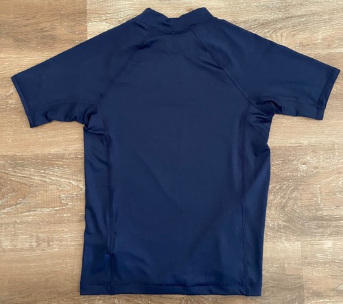 LANDS' END Deep Sea Navy Rash Guard Swim Shirt~UPF 50~Kid's Size 8~MEDIUM~New - Picture 3 of 3