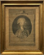 Bilderrahmen Gold Antik Kupferstich Porträt Friedricus Andreas Stöttrup Hamburg