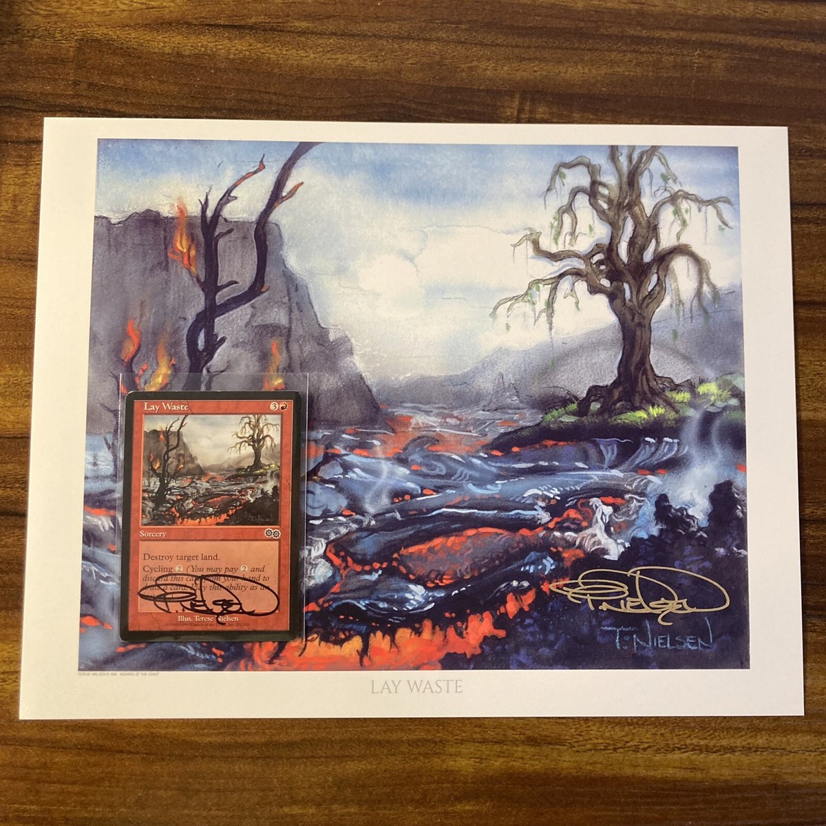 MTG✨Artist Signed LAY WASTE Artist Proof CARD/PRINT✨Urza's Saga
