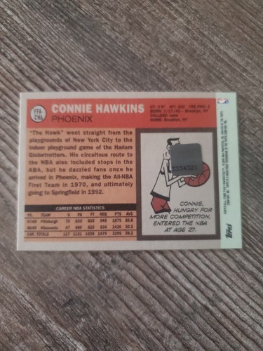 2005-06 1952 Style Topps Fan Favorites Autograph #FFA-CHA Connie Hawkins - Picture 2 of 2