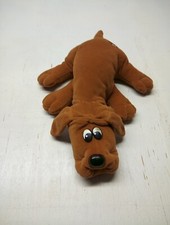 Pound Puppy 1985 Large 18  Tonka Chocolate Brown Vtg Plush Dog Worn Out Tag