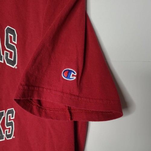 Arkansas Razorbacks T Shirt Youth Size XL 14-16 Red Short Sleeve Champion - Picture 4 of 5