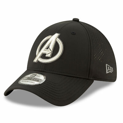 Avengers Silver Symbol Perforated for Play New Era 39Thirty Fitted 