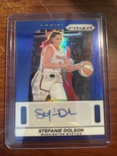 2025 Panini WNBA Prizm Stefanie Dolson Throwback Signatures Blue Auto #44/75
