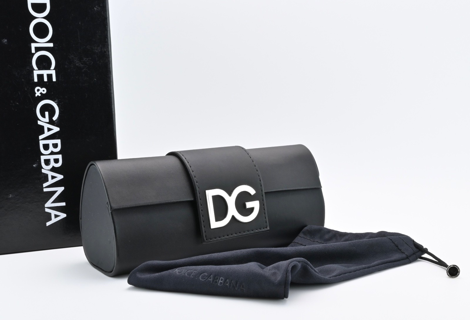 DOLCE GABBANA Brillenetui MEDIUM Schwarz Klasisch Lady Klappverschluss Box Set 8190₽