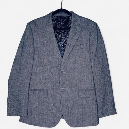 Nautica Men's Grey Herringbone Modern Fit Blazer Size 38S