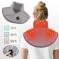 Electric Heated Shoulder Neck Pad USB Heating Wrap 3 Levels Pain Relief