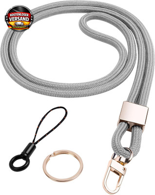 Schlüsselband Nylon Lanyard mit Karabiner für Schlüssel und Ausweis, 48,5 cm